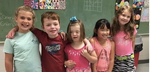 Children participating in the Circle of Friends program
